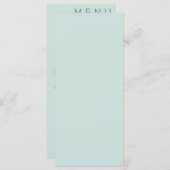 Elegant klassieke bruiloft menu (Voorkant / Achterkant)