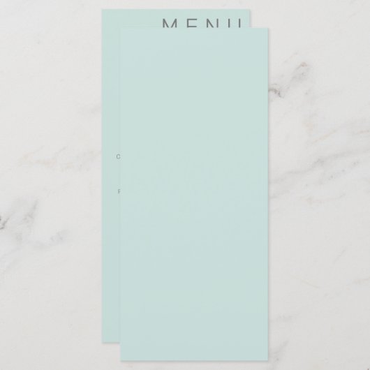 Elegant klassieke bruiloft menu (Voorkant / Achterkant)