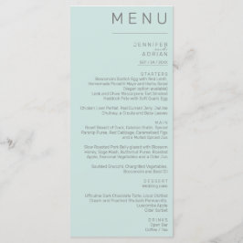 Elegant klassieke bruiloft menu
