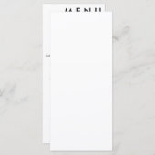 Elegant klassieke bruiloft menu (Voorkant / Achterkant)