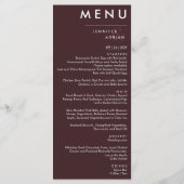 Elegant klassieke bruiloft menu (Achterkant)
