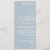 Elegant klassieke bruiloft menu (Achterkant)