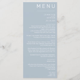 Elegant klassieke bruiloft menu