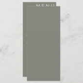 Elegant klassieke bruiloft menu (Voorkant / Achterkant)