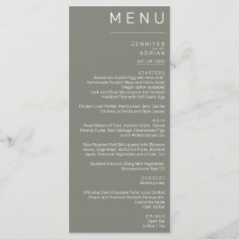 Elegant klassieke bruiloft menu