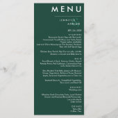 Elegant klassieke bruiloft menu (Achterkant)