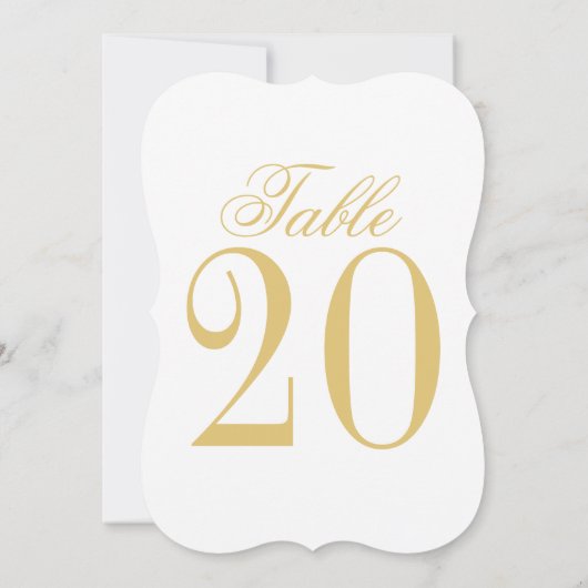 Elegant klassieke bruiloft-nummer kaart (Achterkant)