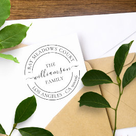 Elegant Klassieke familienaam Return Address Rubberstempel