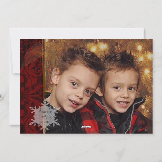 Elegant klassieke kerstkaart (Achterkant)