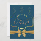 elegant Klassieke luxe officiële gouden bruiloft Kaart (Achterkant)