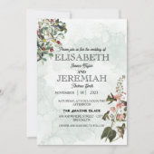 elegant Klassieke luxe witte florale bruiloft Kaart (Voorkant)