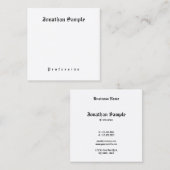 Elegant klassieke nostalgge look Oude Engelse teks Vierkante Visitekaartje (Voorkant / Achterkant)