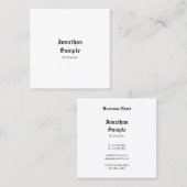 Elegant klassieke nostalgische look Professional P Vierkante Visitekaartje (Voorkant / Achterkant)