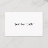 Elegant klassieke nostalgische look Professional P Visitekaartje (Voorkant)