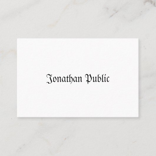 Elegant klassieke nostalgische look Professional P Visitekaartje (Voorkant)