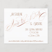 Elegant klassieke Script Calligraphy Save the Date (Voorkant)