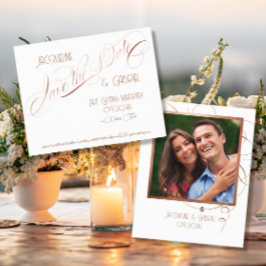 Elegant klassieke Script Calligraphy Save the Date