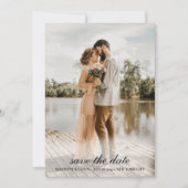 Elegant klassieke Script-foto Opslaan datum Save The Date (Voorkant)