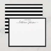 Elegant klassieke scriptkalligrafie een opmerking  notitiekaartje (Voorkant / Achterkant)