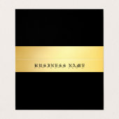 Elegant klassieke tekst voor bruiloft zwart Gold E Visitekaartje (Buitenkant ongevouwen)