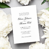 Elegant klassieke uitnodiging tot huwelijk