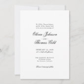 Elegant klassieke uitnodiging tot huwelijk (Voorkant)