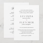 Elegant klassieke vorm in één huwelijk kaart (Voorkant / Achterkant)