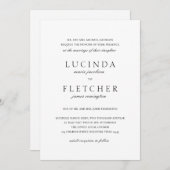 Elegant klassieke vorm in één QR code bruiloft Kaart (Voorkant / Achterkant)