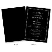 Elegant klassieke zwarte witte virtuele bruiloft kaart