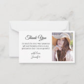 elegant klassieker bedankt voor je afstuderen foto notitiekaartje (Voorkant)