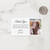 elegant klassieker bedankt voor je afstuderen foto notitiekaartje (Voorkant / Achterkant in situ)