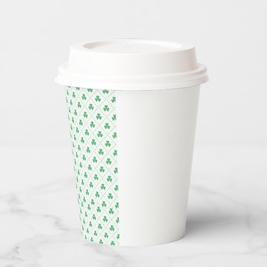 Elegant klaverpatroon papieren bekers (Links)