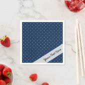 elegant klein blauw wit - marinepunkpatroon servetten (Insitu)