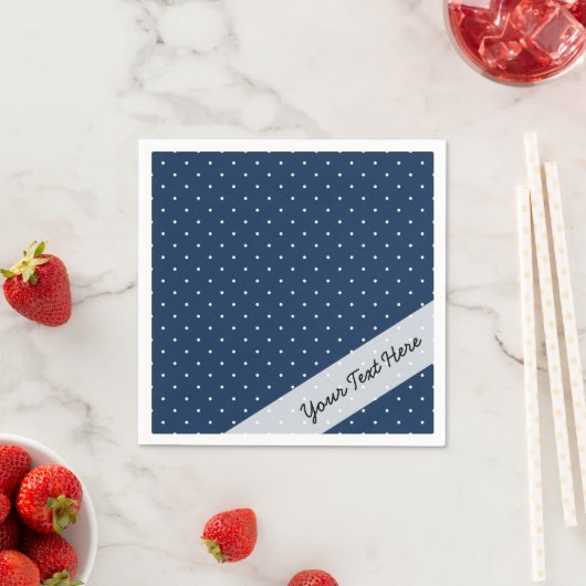 elegant klein blauw wit - marinepunkpatroon servetten (Insitu)