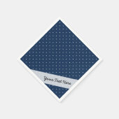 elegant klein blauw wit - marinepunkpatroon servetten (Hoek)