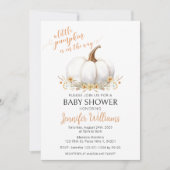 Elegant klein pompoen genderneutraal baby shower kaart (Voorkant)