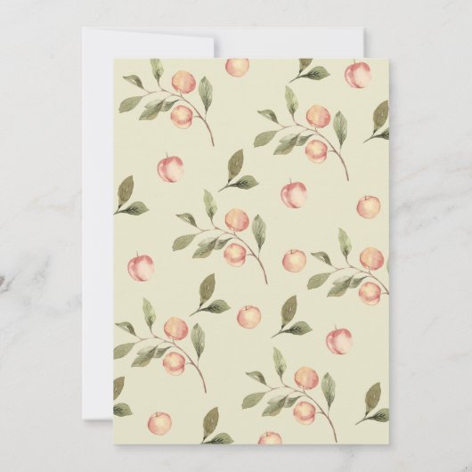 Elegant kleine perzik Waterverf Baby shower Kaart (Achterkant)