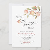 Elegant kleine perzik Waterverf Baby shower Kaart (Voorkant)