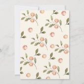 Elegant kleine perzik Waterverf Baby shower Kaart (Achterkant)