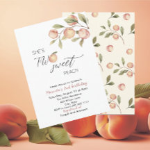 Elegant kleine perzik Waterverf Baby shower