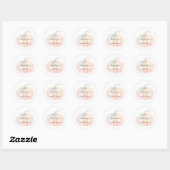 Elegant kleine pompoen Herfst Baby shower Dank u Ronde Sticker (Vel)