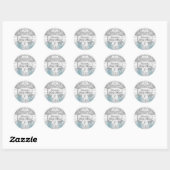 Elegant kleine prins blauw Baby shower Sticker (Vel)