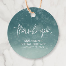 Elegant kleine sneeuwvlok Vrijgezellenfeest Bedankjes Labels