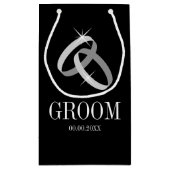 Elegant kleine trouwcadeautas voor bruid en bruin klein cadeauzakje (Achterkant)