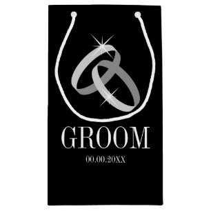 Elegant kleine trouwcadeautas voor bruid en bruin klein cadeauzakje