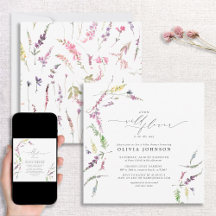 Elegant Kleine Wildflower Script Meisje Baby showe