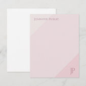 Elegant Kleur Harmonie Monogram Eenvoudig Modern Notitiekaartje (Voorkant / Achterkant)