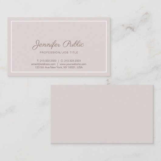 Elegant  kleuren, eenvoudig in kleur visitekaartje (Voorkant / Achterkant)