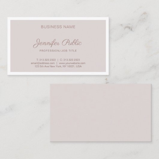 Elegant  kleuren, eenvoudig in kleur visitekaartje (Voorkant / Achterkant)