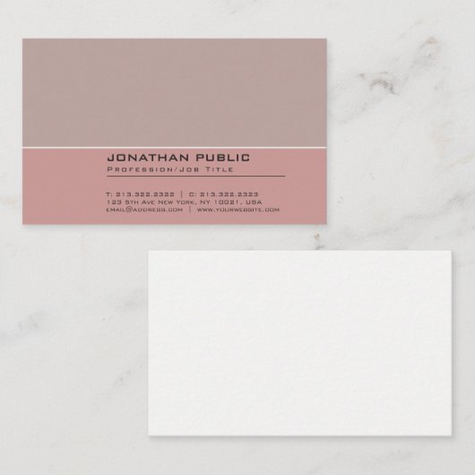 Elegant  kleuren Harmony Professional Plain Visitekaartje (Voorkant / Achterkant)